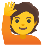 Person raising hand - Noto Color Emoji