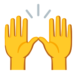 Raising hands - Noto Color Emoji