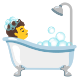 Person taking bath - Noto Color Emoji
