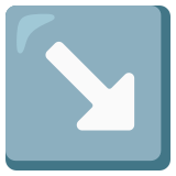 Down-right arrow - Noto Color Emoji