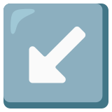 Down-left arrow - Noto Color Emoji