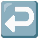 Right arrow curving left - Noto Color Emoji