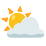 Sun behind cloud - Noto Color Emoji