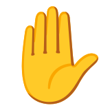 Raised hand - Noto Color Emoji
