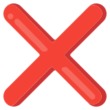 Cross mark - Noto Color Emoji