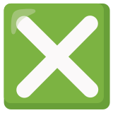 Cross mark button - Noto Color Emoji