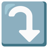Right arrow curving down - Noto Color Emoji