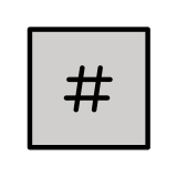 Keycap: # - OpenMoji