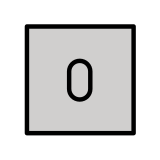 Keycap: 0 - OpenMoji