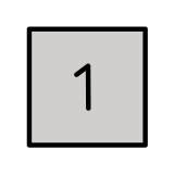 Keycap: 1 - OpenMoji