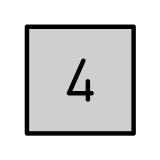 Keycap: 4 - OpenMoji