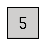 Keycap: 5 - OpenMoji