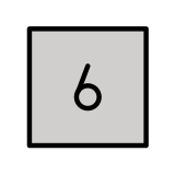 Keycap: 6 - OpenMoji