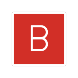 B button (blood type) - OpenMoji