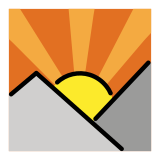 Sunrise over mountains - OpenMoji