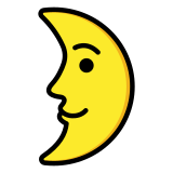 First quarter moon face - OpenMoji
