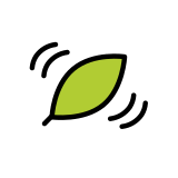 Leaf fluttering in wind - OpenMoji