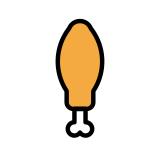 Poultry leg - OpenMoji