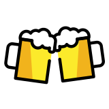 Clinking beer mugs - OpenMoji
