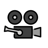 Movie camera - OpenMoji