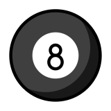 Pool 8 ball - OpenMoji