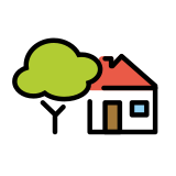 House with garden - OpenMoji