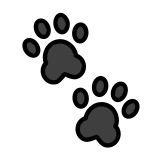 Paw prints - OpenMoji