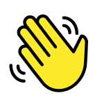 Waving hand - OpenMoji