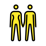 Woman and man holding hands - OpenMoji