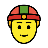 Person with skullcap - OpenMoji