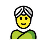 Person wearing turban - OpenMoji