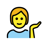 Person tipping hand - OpenMoji