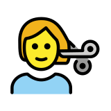 Person getting haircut - OpenMoji