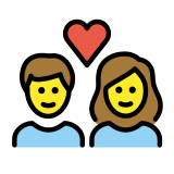 Couple with heart - OpenMoji