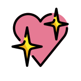 Sparkling heart - OpenMoji