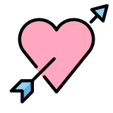 Heart with arrow - OpenMoji