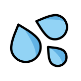 Sweat droplets - OpenMoji