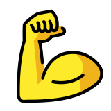 Flexed biceps - OpenMoji