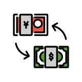 Currency exchange - OpenMoji
