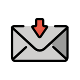 Envelope with arrow - OpenMoji