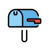 Closed mailbox with lowered flag - OpenMoji