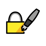 Locked with pen - OpenMoji