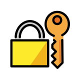 Locked with key - OpenMoji