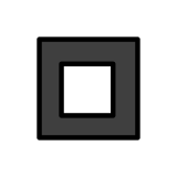 Black square button - OpenMoji