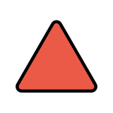 Red triangle pointed up - OpenMoji