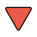 Red triangle pointed down - OpenMoji