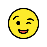 Winking face - OpenMoji