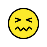 Confounded face - OpenMoji