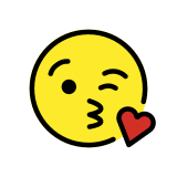 Face blowing a kiss - OpenMoji
