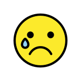 Crying face - OpenMoji